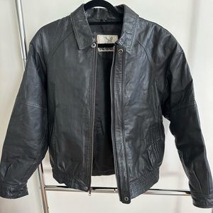 Genuine Leather Bomber Jacket